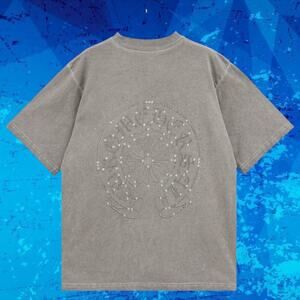 Chrome Hearts Gray Tee with Subtle Graphic Design